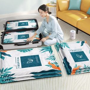 10pcs Vacuum Compression Storage Bags with Electric Pump