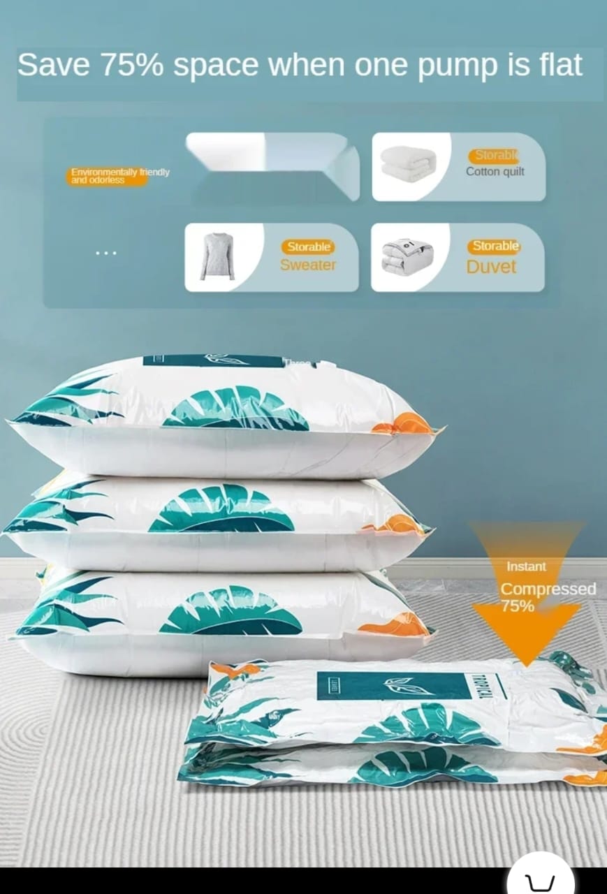 10pcs Vacuum Compression Storage Bags with Electric Pump - Image 4