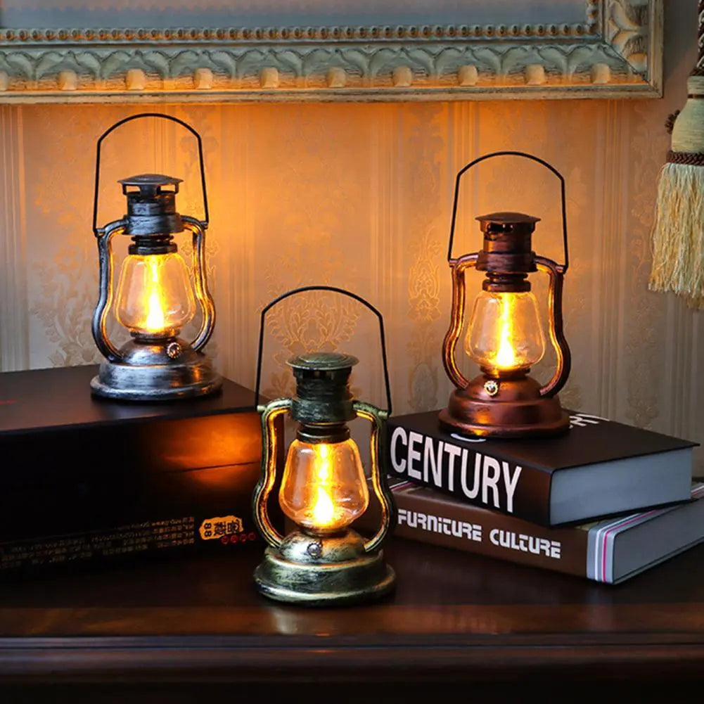 Retro Kerosene Lamp – Vintage Rechargeable Solar LED Lantern - Image 2