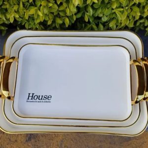 Set of 3 Golden Trays
