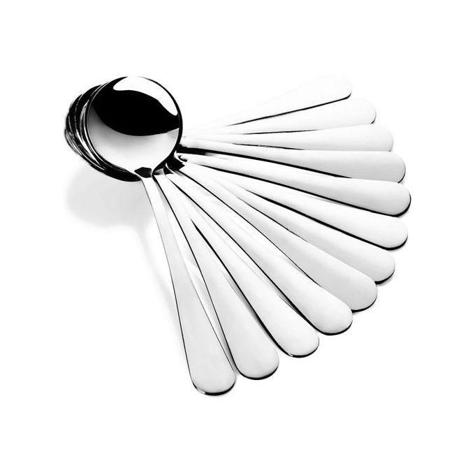 6-Piece Soup Spoons – Round Stainless Steel