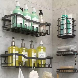 5pcs Set Shower Caddy Shelf / Bathroom Organizer