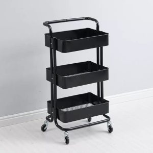 Multi-Functional Movable Trolley Storage Rack (Full Metallic)