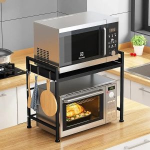 Single Layer Heavy-Duty Adjustable Microwave Stand