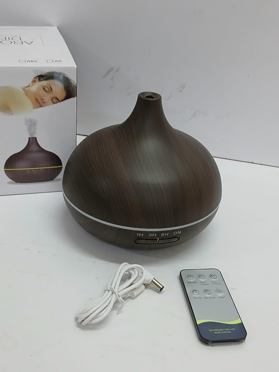 Ultrasonic Humidifier with Remote Control – 300ml Cool Mist Aroma Diffuser - Image 4
