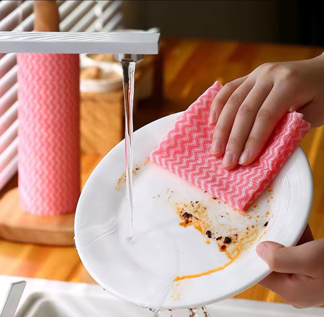 Coloured Reusable Kitchen Towels – Washable Cleaning Roll - Image 6