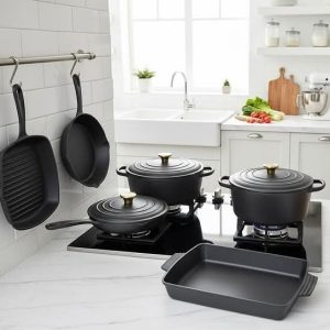 Enamel Cast Iron Cooking Pots Set